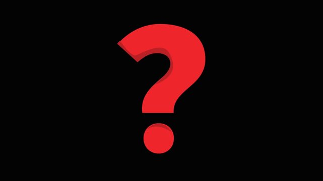 Question mark popup animation. video 4k