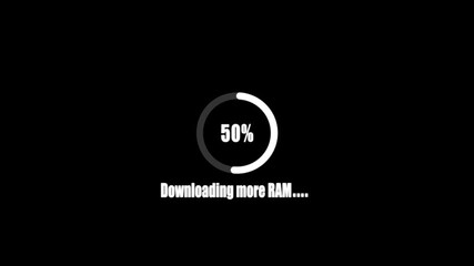 Downloading more R A M progress bar animation 30 percent loading screen - Powered by Adobe