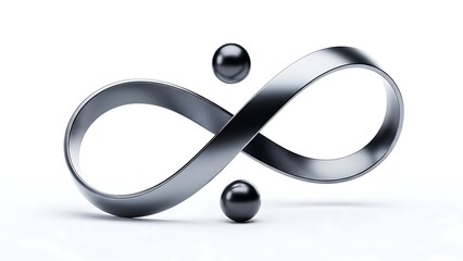 Infinity symbol with spheres