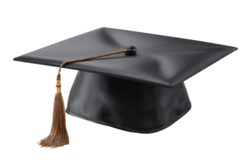 Graduation cap placed on a surface ready for a ceremony celebrating academic achievement