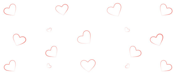Cute pink heart seamless pattern, romantic love background wallpaper