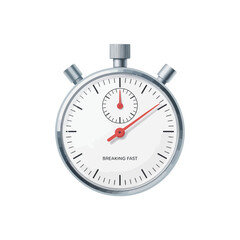 Premium Transparent Breaking Fast Stopwatch Timer Illustration EPS