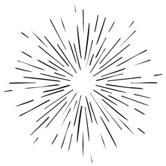 Obraz premium Abstract illustration of radial lines forming a burst or explosion emanating from center