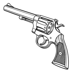 Modern Handgun Firearm Vector Illustration