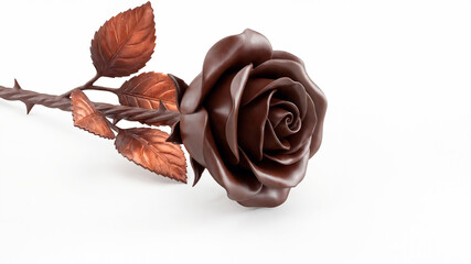 Valentines rose made out of chocolate