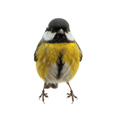 Naklejka premium Bird Stands on White Background With Clear Features and Bright Colors