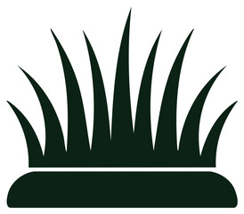Green Grass Patch Icon Symbol Lush Lawn Landscape Element