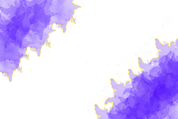 Purple Watercolor Abstract Corners on Transparent Background