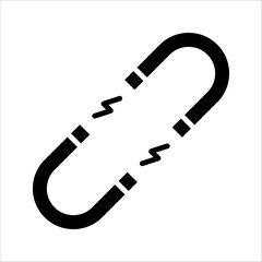 magnet Icon. Symbol isolated white background. vector illustration. color editable.