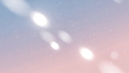 Stunning starry night sky with glowing lights and pink blue gradient