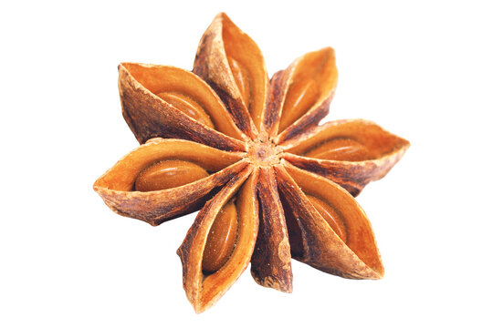 Star anise isolated on white background