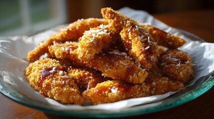 fried chicken wings on a white plate