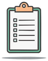 Clipboard With A Checklist And Empty Lines For Text Document