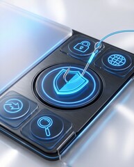 Secure mobile device with digital lock and icons