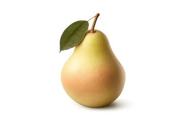 Fresh pear with leaf on a transparent background image for projects