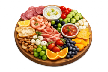 Appetizer Platter on a transparent background for easy editing uses