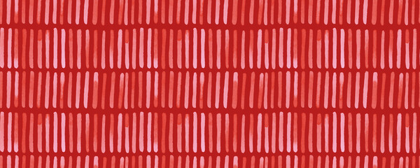 Seamless Abstract Watercolor Brushstroke Pattern in Warm Pink and Red