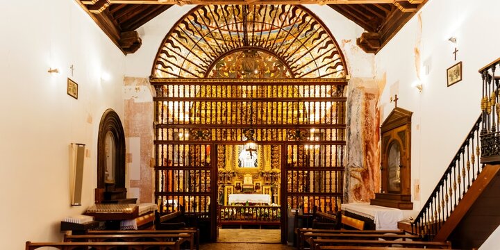 Las Virtudes, Castilla La Mancha, Spain. September 21, 2025. Nuestra Se&ntilde;ora de las Virtudes - Our Lady of Virtues. Sanctuary of Las Virtudes. Sanctuary - Square Bullring complex.
