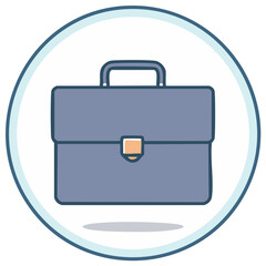 Business briefcase icon illustration. Professional portfolio symbol for work, job, and career concepts.