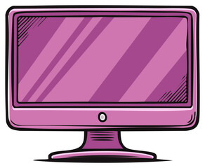 Vibrant pink computer screen illustration digital device technology display