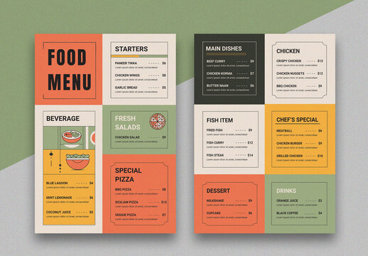 Food Menu Flyer Template