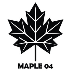 Obraz premium Generative Design Autumn Maple Leaf Silhouette Nature Fall Graphic