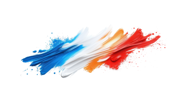 Colorful Brush Strokes on Transparent Background - Powered by Adobe