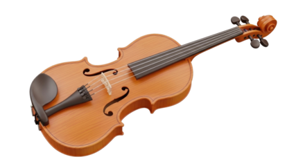 3d violin transparent background cutout png