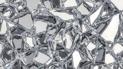 Shattered glass texture displaying a fragmented reflective and broken surface