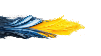 Colorful Brush Strokes on Transparent Background