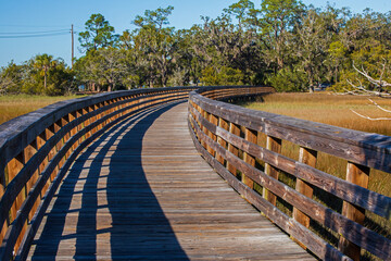 boardwalk over marsh