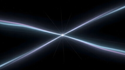 Fototapeta premium Abstract Luminescence: A captivating display of intersecting, luminous lines against a deep, dark backdrop, creating a mesmerizing visual experience.