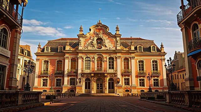 ornate building facade in historic square