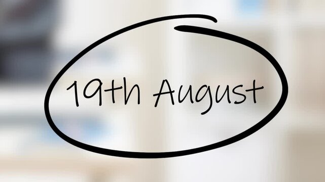 19th August Handwriting using black marker on glass