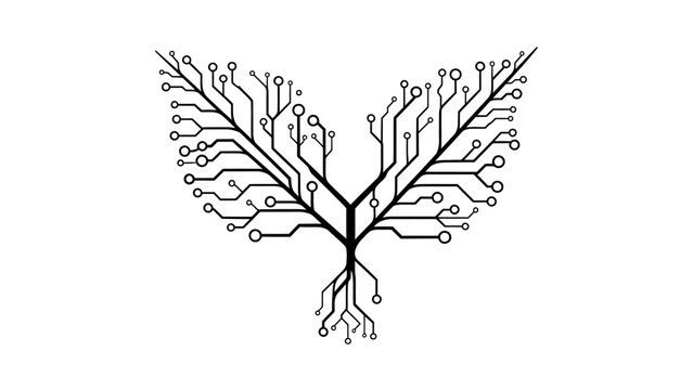 Circuit board tree electronic design.