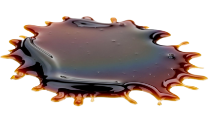 Vibrant brown liquid splash on black background