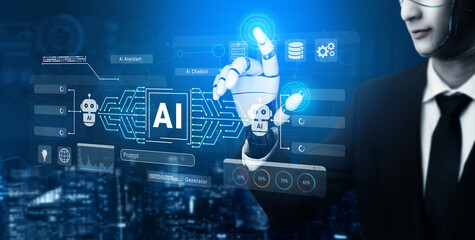 AI analyzing and processing data through neural systems, enabling intelligent chatbot communication and automated digital workflow management Parse