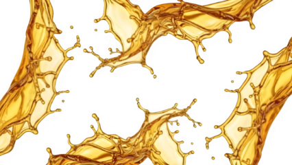golden liquid splash