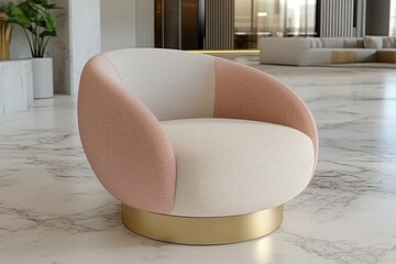 Selective focus. Armchair in modern interior living room space