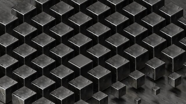 3d cubes animated symmetrical background