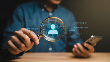Digital Identity Verification and User Search Concept with Person Holding Magnifying Glass over Human Icon Interface.png