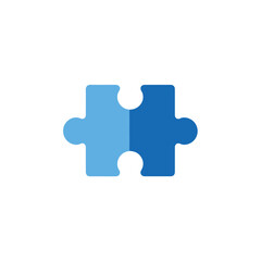 Blue Puzzle Piece Icon Teamwork, Connection, Solutions