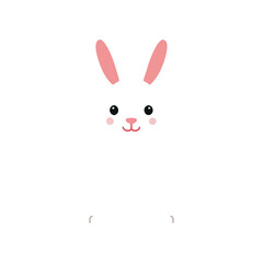 Obraz premium Cute Bunny Face Design for Easter or Spring