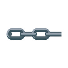 Obraz premium Isolated Chain Links on White Background, Minimalist Illustration