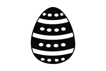 Easter Egg Silhouette, Happy Easter Vector, Easter egg icon, egg icon vector