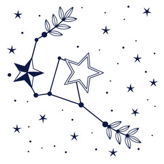 Celestial stars and branches constellation © Bf