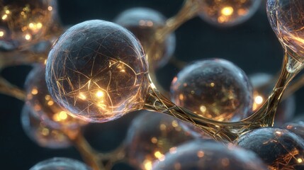 interconnected glowing pods for microservices and distributed systems architecture  natural lighting realistic skin texture subtle imperfectionsphotographic style professional stock photo no logos no