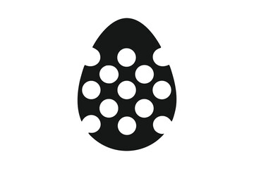 Egg icon vector, Easter egg Silhouette, crack eggs icon, Easter egg Vector illustration.