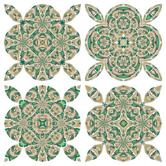 set of abstract floral patterns, ornaments, original vector design elements