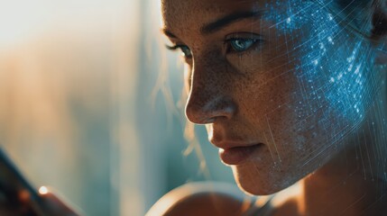 revolutionizing finance with open banking technology in a futuristic digital landscape emphasizing connectivity and innovation  